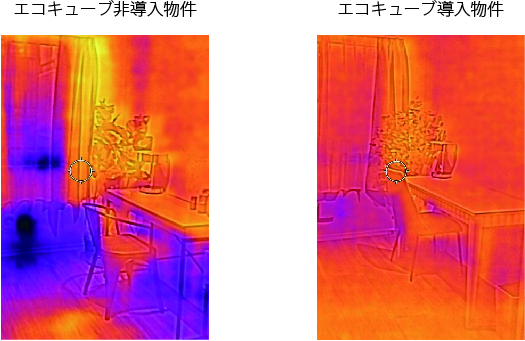 断熱工事による温度差